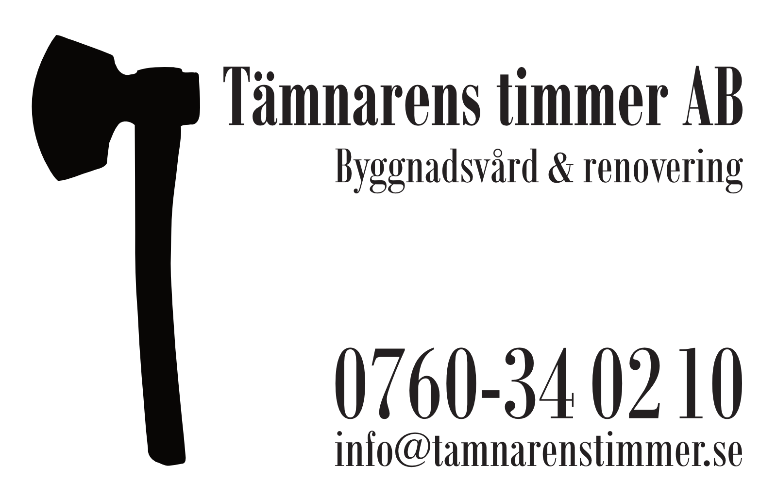 Tämnarens timmer AB – renovering av timmerhus i Uppland. 0760340210