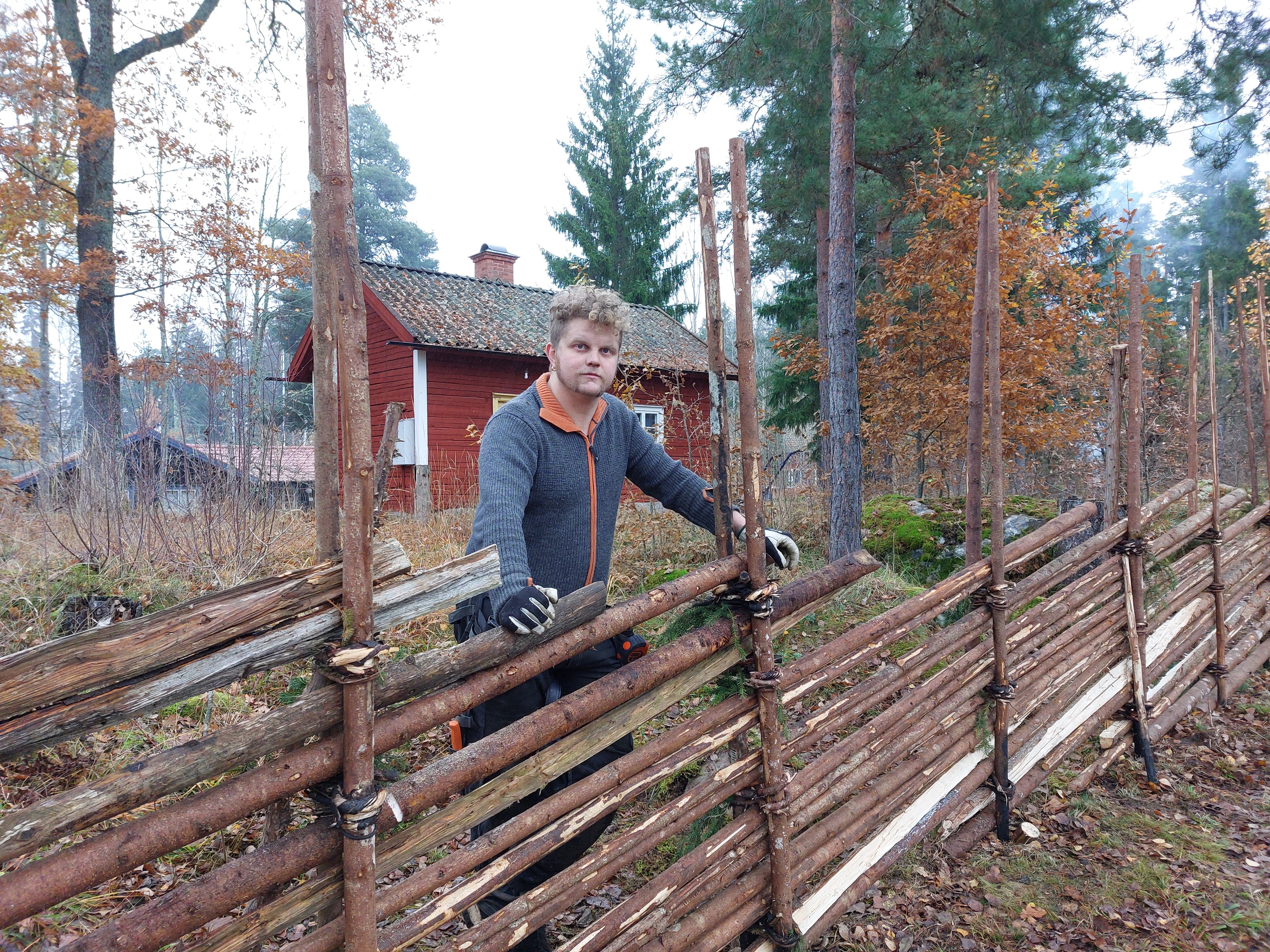Gärsgård som uppfördes hösten 2025 vid Östervåla hembygdsgård.